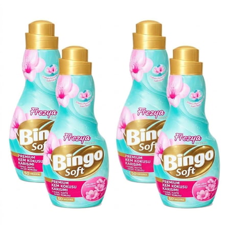 Bingo Soft Konsantre Çamaşır Yumuşatıcısı 1200 ml Frezya 4'lü Paket