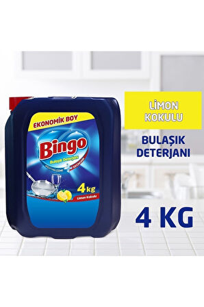 Bingo Bulaşık Sıvısı 4 Litre Limon Kokulu Elde Yıkama
