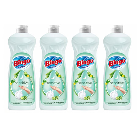 Bingo Bulaşık Deterjanı Sensitive 650ml x 4 Adet