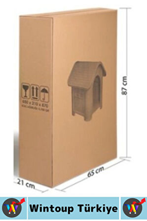 Premium Dayanıklı Dış Mekan Bahçe Teras Hava Akışlı Pencere Korumalı Giriş Kapılı Plastik Köpek Evi