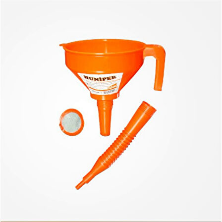 Huniper 1.2lt 16cm 40x59x50 Polietilen Çelik Süzgeç Spriral Borulu Huni