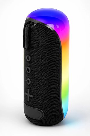 Blc TWS Stereo Kablosuz Bluetooth Hoparlör RGB Işıklı 12W Güçlü Ses 1800mAh Taşınabilir TF Kart Destekli USB Şarjlı