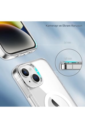 iPhone 13 Şeffaf Magsafe Kılıf MTL SAFE