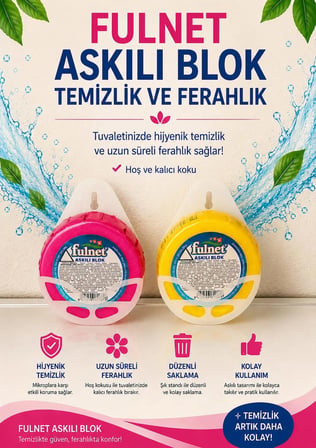 Askılı Blok Tuvalet Koku Giderici 2'li Paket