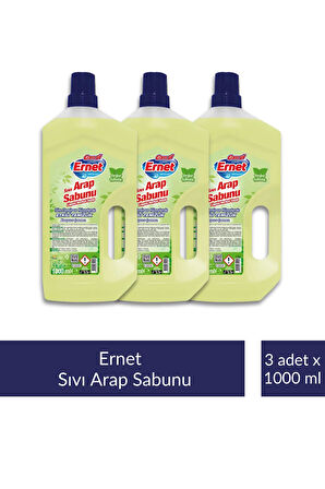Ernet Sıvı Arap Sabunu 1 lt x 3 Adet