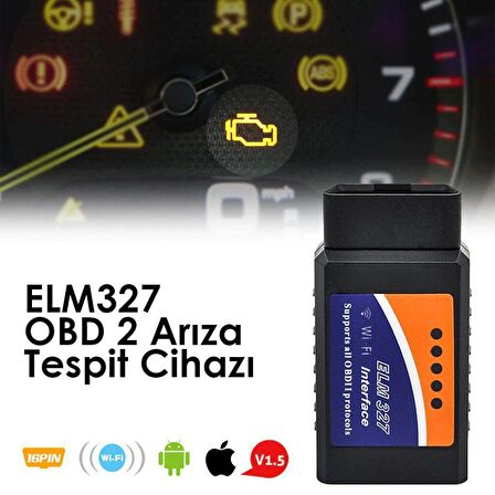 ELM327 WiFi 1.5 Vers. Arıza Tespit Cihazı OBD2 İphone Uyumlu Çipsetli PIC18F25K80