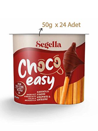 Segella Choco Easy Kakaolu Fındık Kreması & Grisini 50gr x 24