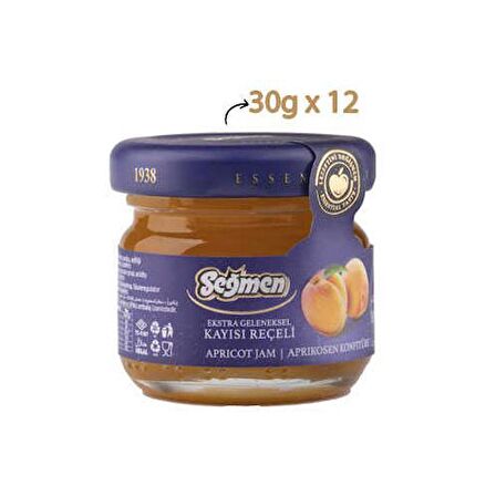Seğmen Kayısı Reçeli Kavanoz 30g (12'li)