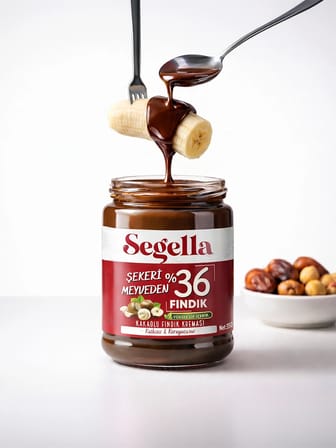 Segella %36 Kakaolu Fındık Kreması Şekeri Meyveden Glutensiz 350 gr Katkısız & Koruyucusuz