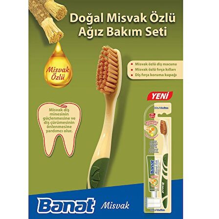 Banat Misvak Özlü Ağız Bakım Seti (15 ml Diş Macunlu)