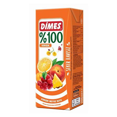 Dimes Karışık Meyve Suyu 200 ml