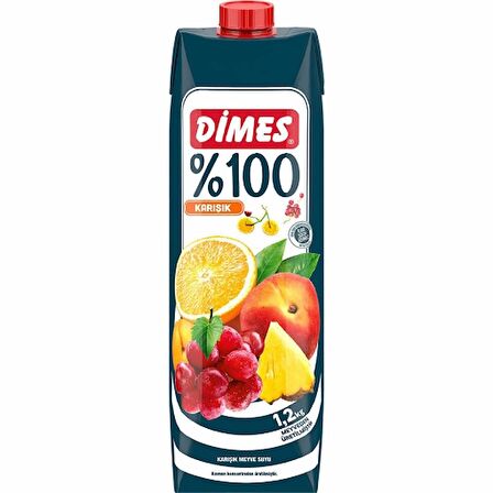 12'li Dimes %100 Karışık Meyve Suyu 1 lt.