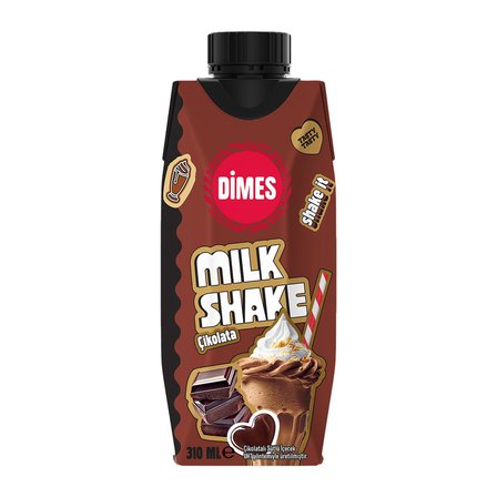 Dimes Milk Shake 310 ml 4 lü Karma Set - Çikolata - Antep Fıstığı - Kola - Çilek