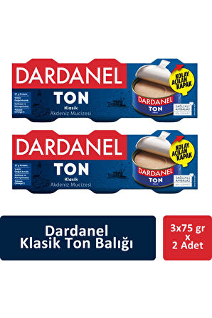 Dardanel Klasik Ton Balığı 3 x 75 gr x 2 Adet