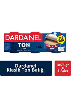 Dardanel Klasik Ton Balığı 3 x 75 gr x 3 Adet