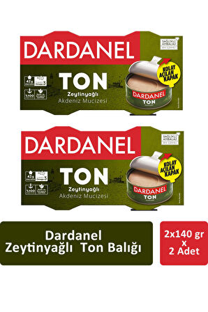 Dardanel Zeytinyağlı Ton Balığı 2 x 140 gr  x 2 Adet