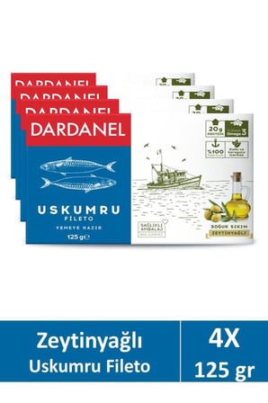 Zeytinyağlı Uskumru 125 gr x 4 Adet