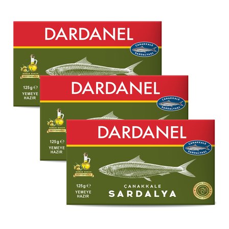 Dardanel Zeytinyağlı Çanakkale Sardalya 125 gr x 3 Adet