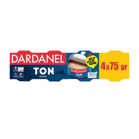 Dardanel Çanakkale Sardalya 125 gr 4 Adet + Ton 4x75 gr 2 Adet 6 lı Karma Paket