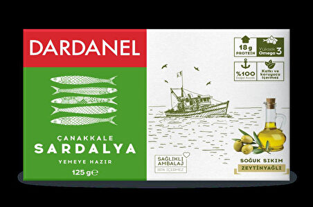 Dardanel Zeytinyağlı Çanakkale Sardalya 125 gr