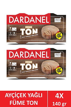 Dardanel Ayçiçek yağlı füme ton 4 X 140 gr