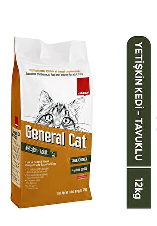 JAZZY General Cat Yetişkin Kedi Maması Tavuklu 12 Kg