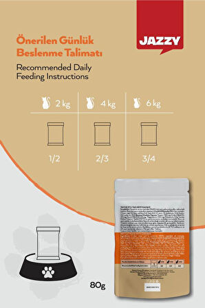 Jazyy Zero Grain Kedi Maması Tavuklu Poşet 80 gr x 8 Adet