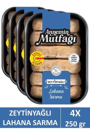 Annemin Mutfağı Hazır Yemek Zeytinyağlı Lahana Sarma 250 gr x 4 Adet