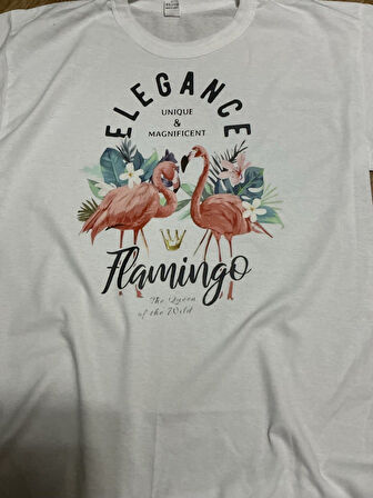 Flamingo Baskılı Özel Tasarım Tİşört