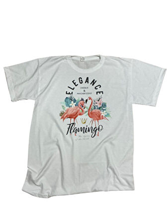 Flamingo Baskılı Özel Tasarım Tİşört