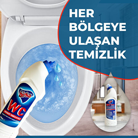 Birka WC Tuvalet ve Pisuvar Temizleyici 15 Adet x 750 ml - Güçlü Pas ve Kireç Çözücü, Tuvalet Hijyeninde Üstün Performans