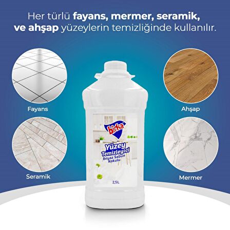 Birka Beyaz Sabun Kokulu Yüzey Temizleyici 2 Adet X 2,5 L.