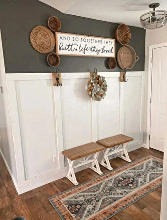 12 ADET - 6 Cm X 80 Cm KENDİN TASARLA - BEYAZ İSKANDİNAV DUVAR ÇITASI- 4 MM KALINLIK