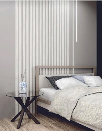 12 ADET - 6 Cm X 80 Cm KENDİN TASARLA - BEYAZ İSKANDİNAV DUVAR ÇITASI- 4 MM KALINLIK