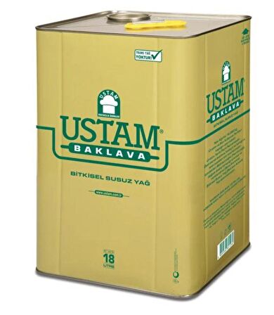 Ustam Baklava Bitkisel Susuz Yağı 18 Lt