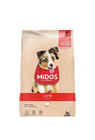 Midos Kuzu Etli ve Pirinçli Yavru Köpek Maması (Sağlıklı Büyüme) 15 Kg
