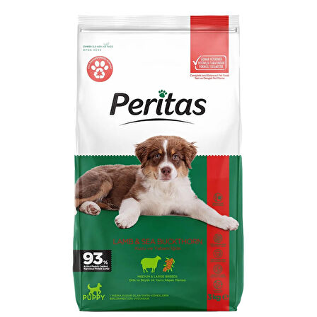 Peritas Kuzulu Yavru Köpek Maması 3 Kg