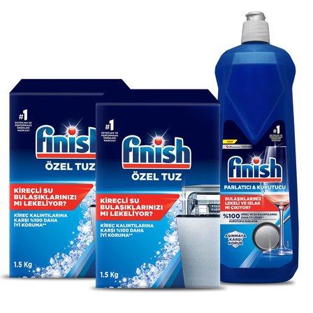 Finish Tuz 2 x 1500 gr + Parlatıcı 800 ml
