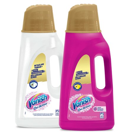 Vanish Gold Sıvı Leke Çıkarıcı 2000 ml Pembe + 2000 ml Beyaz