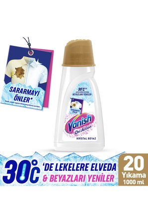 Oxi Action Deterjan Güçlendirici ve Leke Çıkarıcı Sıvı Kristal Beyaz 1000 ml + Toz Renkliler 480 Gr