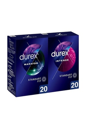 Maraton Geciktiricili + Intense Uyarıcı Jelli ve Tırtıklı Prezervatif 40'lı Avantaj Paketi (20+20)