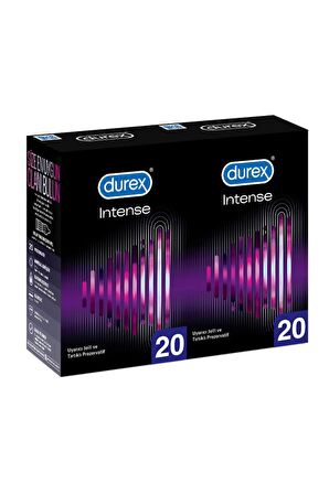 Durex Intense 40'lı Uyarıcı Jelli ve Tırtıklı Prezervatif