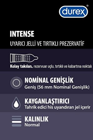 Durex Intense 40'lı Uyarıcı Jelli ve Tırtıklı Prezervatif