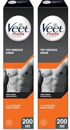 Veet Men Erkeklere Özel Tüy Dökücü Krem 200 ml x2 Adet