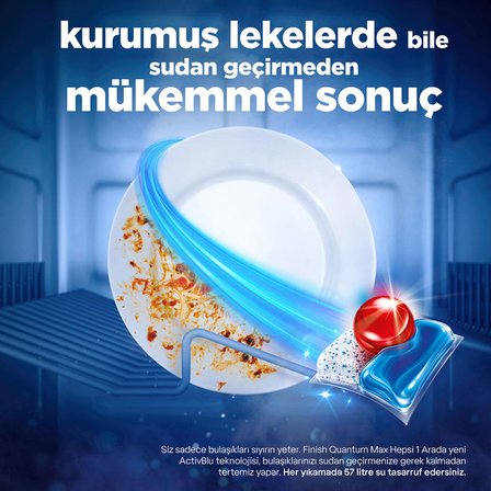 Finish Quantum Max Bulaşık Makinesi Deterjanı 144 Tablet 48 X 3