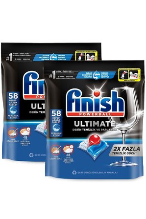 Finish Quantum Max Bulaşık Makinesi Deterjanı 116 Tablet 58 x 2