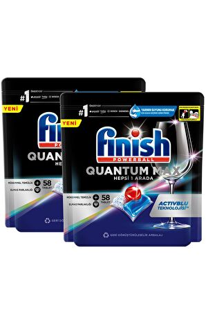 Finish Quantum Max Bulaşık Makinesi Deterjanı 116 Tablet 58 x 2