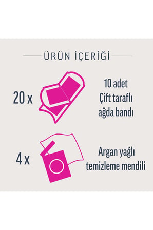 Pure Hipoalerjenik Bacak & Vücut Bölgesi Sir Ağda Bandı Hassas Ciltler için 40'lı (20'li x 2 Adet)