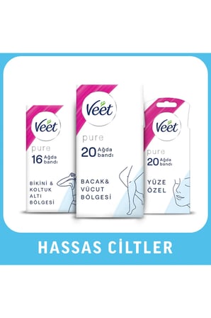 Pure Çanta Hediyeli Hipoalerjenik Komple Bakım Seti (Yüz 20li + Bikini&Koltukaltı 16+Bacak 20)