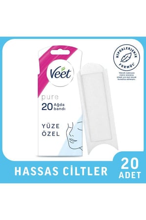 Pure Hassas Ciltler Ağda Bandı Seti Yüz Bacak Vücut Bikini Koltuk Altı 56 Adet